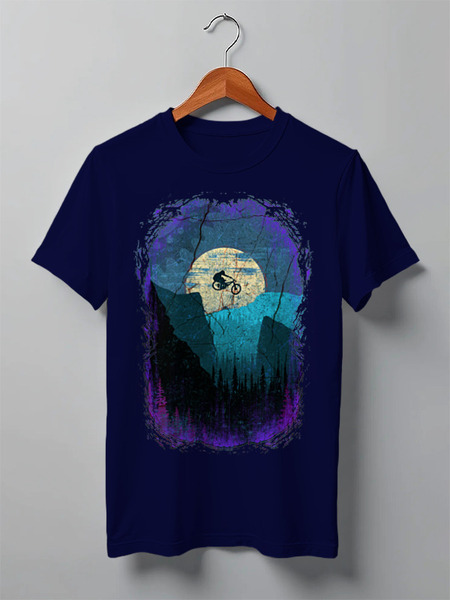Заказать мужскую футболку в Москве. Футболка классическая Mountain Bike от oneredfoxstore@gmail.com - готовые дизайны и нанесение принтов.