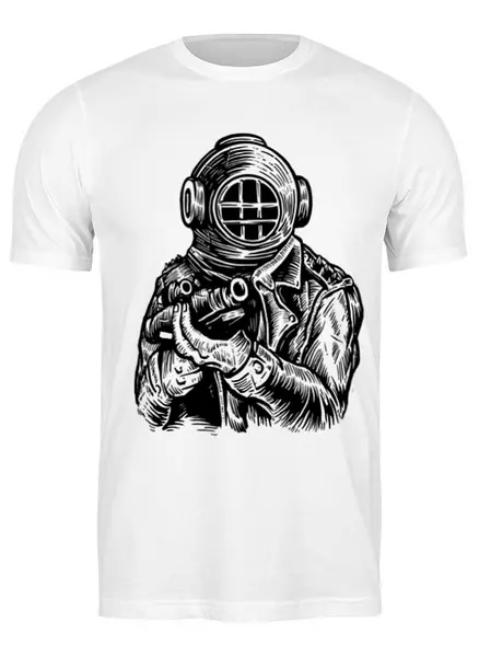 Заказать мужскую футболку в Москве. Футболка классическая Oldschool от oneredfoxstore@gmail.com - готовые дизайны и нанесение принтов.