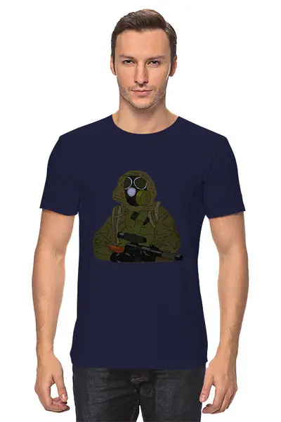 Заказать мужскую футболку в Москве. Футболка классическая Stalker от BAD OWL - готовые дизайны и нанесение принтов.