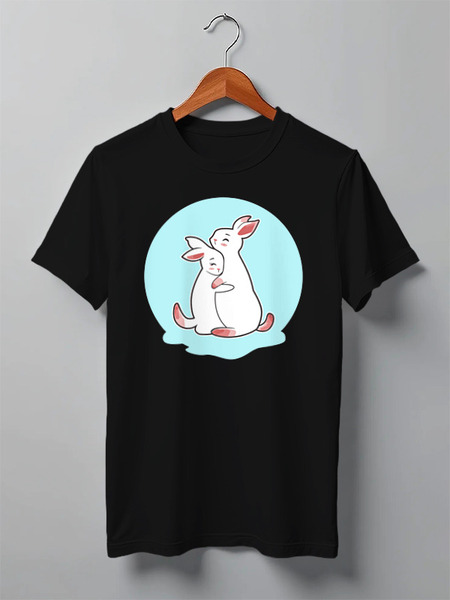 Заказать мужскую футболку в Москве. Футболка классическая Lovers Bunny от skynatural - готовые дизайны и нанесение принтов.