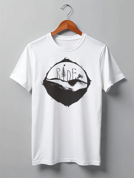 Заказать мужскую футболку в Москве. Футболка классическая Rider от oneredfoxstore@gmail.com - готовые дизайны и нанесение принтов.