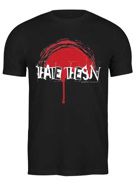 Заказать мужскую футболку в Москве. Футболка классическая I Hate The Sun от oneredfoxstore@gmail.com - готовые дизайны и нанесение принтов.