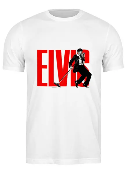 Заказать мужскую футболку в Москве. Футболка классическая Elvis Presley от Fedor - готовые дизайны и нанесение принтов.