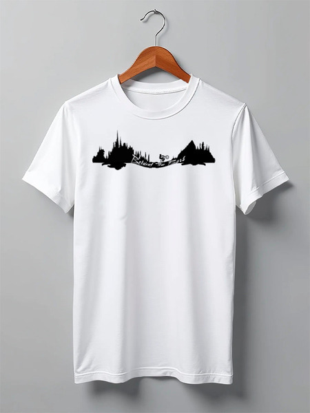 Заказать мужскую футболку в Москве. Футболка классическая Mountain Bike от oneredfoxstore@gmail.com - готовые дизайны и нанесение принтов.