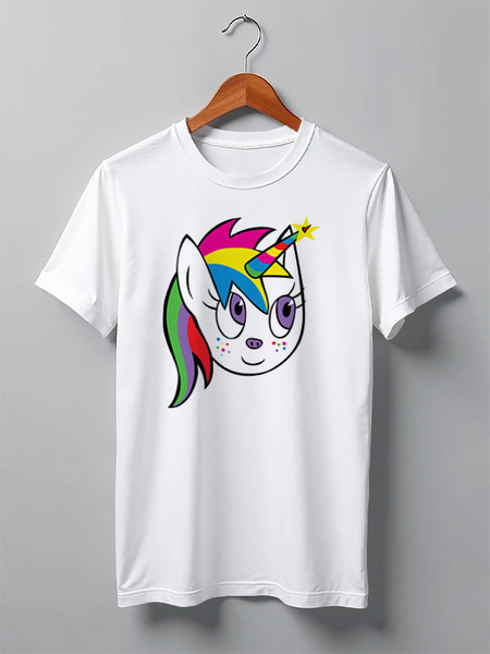 Заказать мужскую футболку в Москве. Футболка классическая Единорог (unicorn) от trugift - готовые дизайны и нанесение принтов.