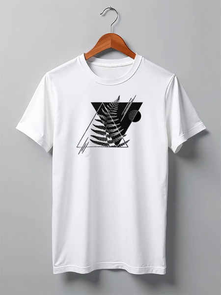 Заказать мужскую футболку в Москве. Футболка классическая Fern and Moon от oneredfoxstore@gmail.com - готовые дизайны и нанесение принтов.