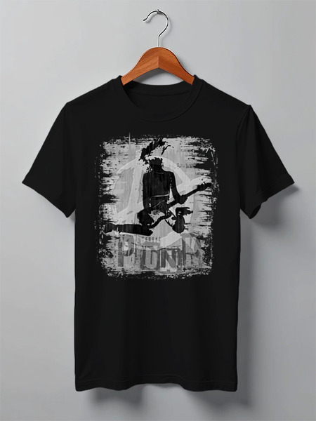 Заказать мужскую футболку в Москве. Футболка классическая Punk Ramones от oneredfoxstore@gmail.com - готовые дизайны и нанесение принтов.