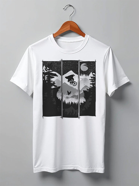 Заказать мужскую футболку в Москве. Футболка классическая MTB Bear Rider от oneredfoxstore@gmail.com - готовые дизайны и нанесение принтов.