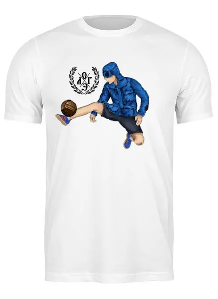 Заказать мужскую футболку в Москве. Футболка классическая Футбол от торгаш - готовые дизайны и нанесение принтов.
