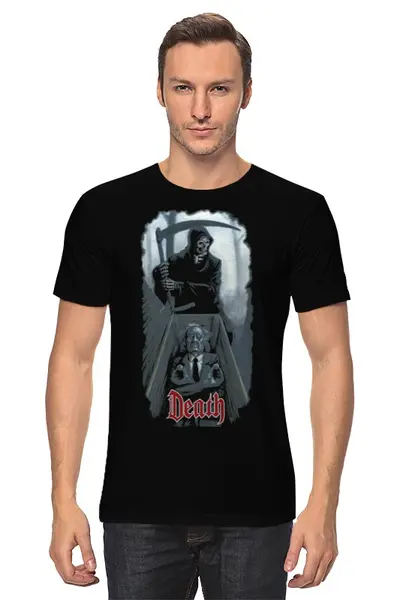 Заказать мужскую футболку в Москве. Футболка классическая Death Art от Leichenwagen - готовые дизайны и нанесение принтов.