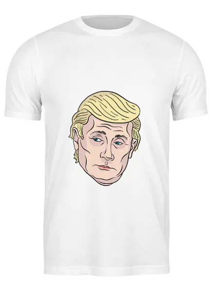 Заказать мужскую футболку в Москве. Футболка классическая Путин Трамп от priceless - готовые дизайны и нанесение принтов.