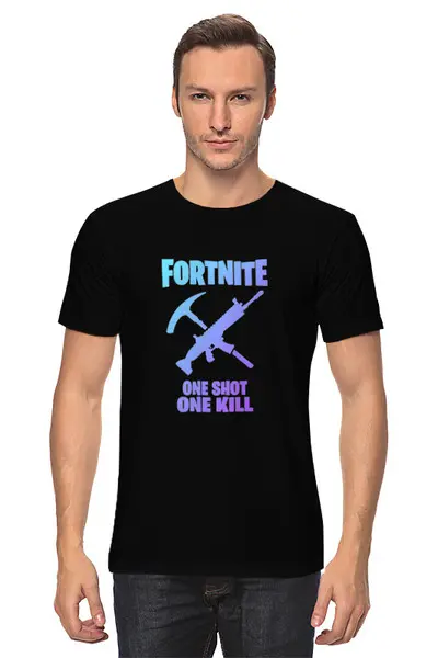 Заказать мужскую футболку в Москве. Футболка классическая FORTNITE от geekbox - готовые дизайны и нанесение принтов.