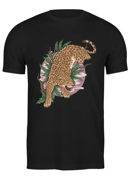 Заказать мужскую футболку в Москве. Футболка классическая Ягуар от T-shirt print  - готовые дизайны и нанесение принтов.