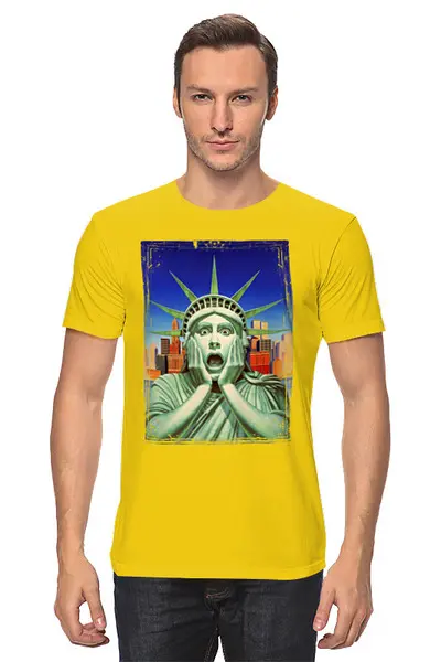 Заказать мужскую футболку в Москве. Футболка классическая ❖Statue Of Liberty❖ от balden - готовые дизайны и нанесение принтов.