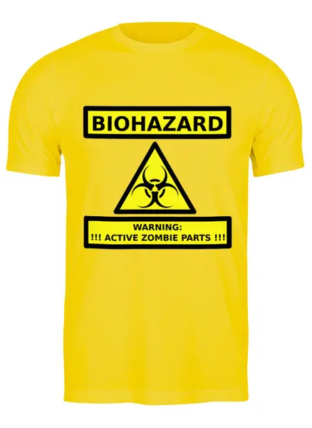 Заказать мужскую футболку в Москве. Футболка классическая BIOHAZARD от Jimmy Flash - готовые дизайны и нанесение принтов.