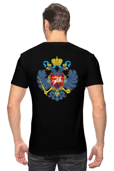 Заказать мужскую футболку в Москве. Футболка классическая Мы русские от Leichenwagen - готовые дизайны и нанесение принтов.