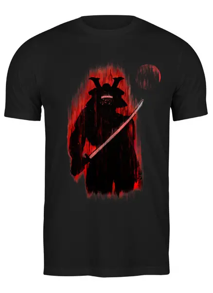 Заказать мужскую футболку в Москве. Футболка классическая Samurai от oneredfoxstore@gmail.com - готовые дизайны и нанесение принтов.