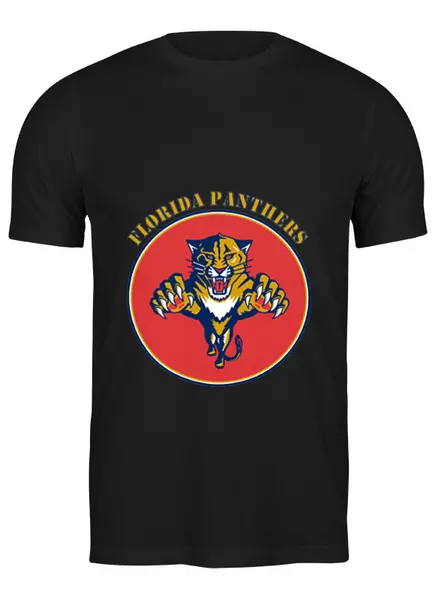 Заказать мужскую футболку в Москве. Футболка классическая Флорида Пантерс от kspsshop - готовые дизайны и нанесение принтов.