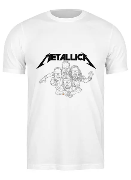Заказать мужскую футболку в Москве. Футболка классическая Metallica от Fedor - готовые дизайны и нанесение принтов.