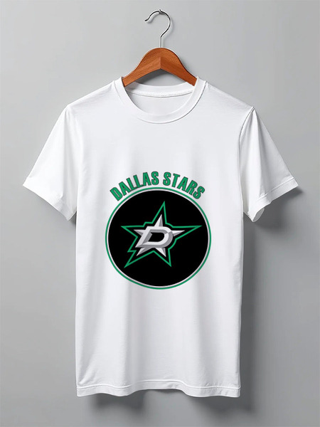 Заказать мужскую футболку в Москве. Футболка классическая Dallas Stars от kspsshop - готовые дизайны и нанесение принтов.