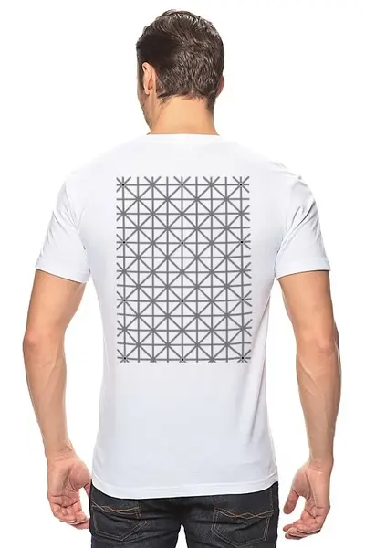 Заказать мужскую футболку в Москве. Футболка классическая Оптическая иллюзия от clown - готовые дизайны и нанесение принтов.