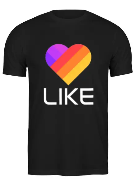Заказать мужскую футболку в Москве. Футболка классическая Like  от DESIGNER   - готовые дизайны и нанесение принтов.
