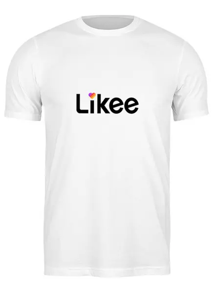 Заказать мужскую футболку в Москве. Футболка классическая Likee от THE_NISE  - готовые дизайны и нанесение принтов.