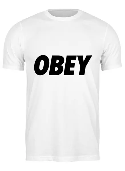 Заказать мужскую футболку в Москве. Футболка классическая OBEY  от DESIGNER   - готовые дизайны и нанесение принтов.