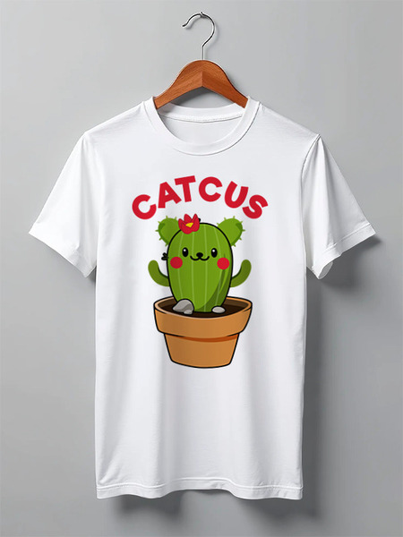 Заказать мужскую футболку в Москве. Футболка классическая Catcus от skynatural - готовые дизайны и нанесение принтов.