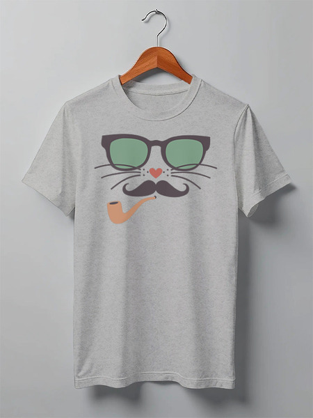Заказать мужскую футболку в Москве. Футболка классическая Cats Here от oneredfoxstore@gmail.com - готовые дизайны и нанесение принтов.