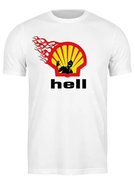 Заказать мужскую футболку в Москве. Футболка классическая Shell/Hell от Leichenwagen - готовые дизайны и нанесение принтов.