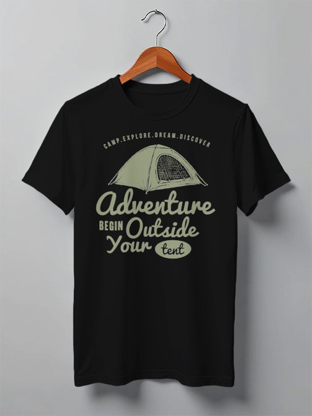 Заказать мужскую футболку в Москве. Футболка классическая Mountains от oneredfoxstore@gmail.com - готовые дизайны и нанесение принтов.