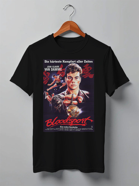 Заказать мужскую футболку в Москве. Футболка классическая Bloodsport / Кровавый Спорт от KinoArt - готовые дизайны и нанесение принтов.