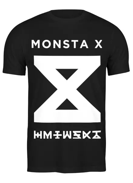 Заказать мужскую футболку в Москве. Футболка классическая Monsta X от geekbox - готовые дизайны и нанесение принтов.