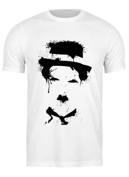 Заказать мужскую футболку в Москве. Футболка классическая Чарли Чаплин от coolmag - готовые дизайны и нанесение принтов.