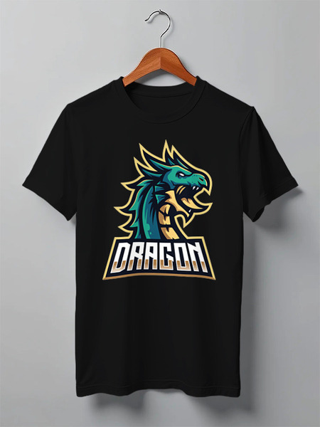 Заказать мужскую футболку в Москве. Футболка классическая Dragon от skynatural - готовые дизайны и нанесение принтов.