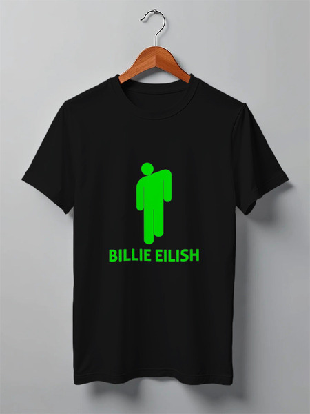Заказать мужскую футболку в Москве. Футболка классическая Billie Eilish от DESIGNER   - готовые дизайны и нанесение принтов.