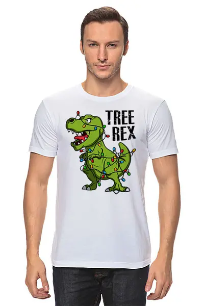 Заказать мужскую футболку в Москве. Футболка классическая ✪ TREE REX ✪ от balden - готовые дизайны и нанесение принтов.