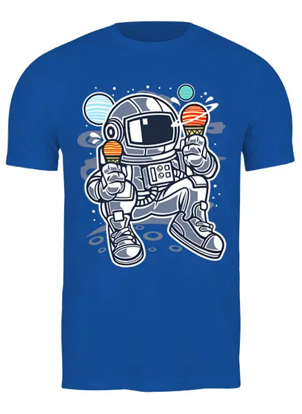 Заказать мужскую футболку в Москве. Футболка классическая ☄ Astronaut Ice Cream ☄ от balden - готовые дизайны и нанесение принтов.