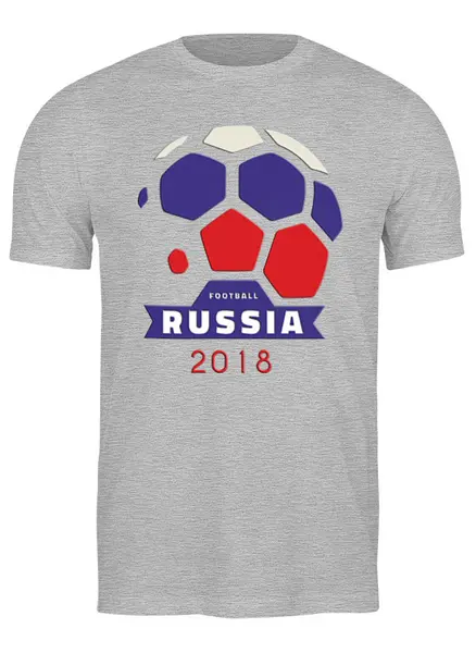 Заказать мужскую футболку в Москве. Футболка классическая FOOTBALL RUSSIA от balden - готовые дизайны и нанесение принтов.