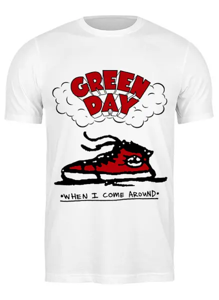 Заказать мужскую футболку в Москве. Футболка классическая Green Day от geekbox - готовые дизайны и нанесение принтов.