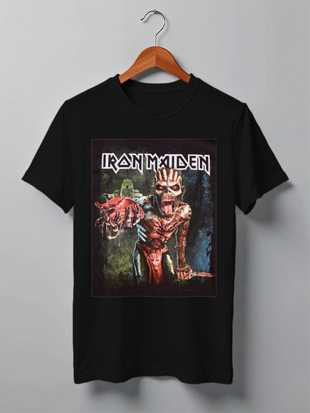 Заказать мужскую футболку в Москве. Футболка классическая Iron Maiden от Fedor - готовые дизайны и нанесение принтов.