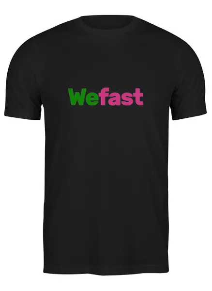 Заказать мужскую футболку в Москве. Футболка классическая Wefast от Антон - готовые дизайны и нанесение принтов.