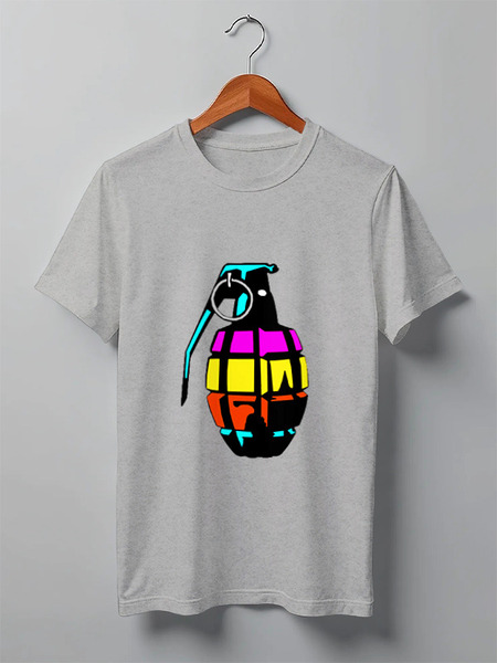 Заказать мужскую футболку в Москве. Футболка классическая Color Grenade  от Leichenwagen - готовые дизайны и нанесение принтов.
