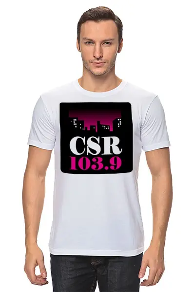 Заказать мужскую футболку в Москве. Футболка классическая CSR 103.9 от Илья  - готовые дизайны и нанесение принтов.