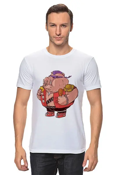 Заказать мужскую футболку в Москве. Футболка классическая Fat Pig от priceless - готовые дизайны и нанесение принтов.