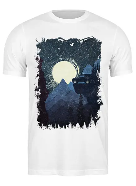 Заказать мужскую футболку в Москве. Футболка классическая Offroad Expedition от oneredfoxstore@gmail.com - готовые дизайны и нанесение принтов.