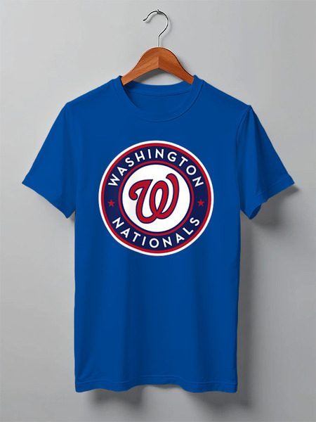 Заказать мужскую футболку в Москве. Футболка классическая Washington Nationals от dobryidesign - готовые дизайны и нанесение принтов.