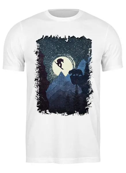 Заказать мужскую футболку в Москве. Футболка классическая Bear Drop от oneredfoxstore@gmail.com - готовые дизайны и нанесение принтов.