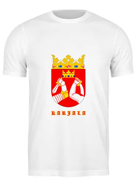 Заказать мужскую футболку в Москве. Футболка классическая Карелия от Виктор Касаткин - готовые дизайны и нанесение принтов.